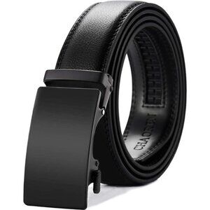 Mens Belt - Mens Ratchet Belt Leather 1 3/8" for Dress Pant - Micro Adjustable